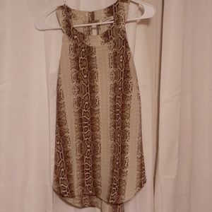 Sleeveless snakeskin top